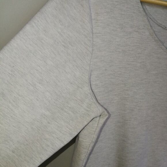 ROOTS ACTIVE Light Grey Athleisure Stretchy Long Sleeves Sweatshirt Size Large - Picture 6 of 14